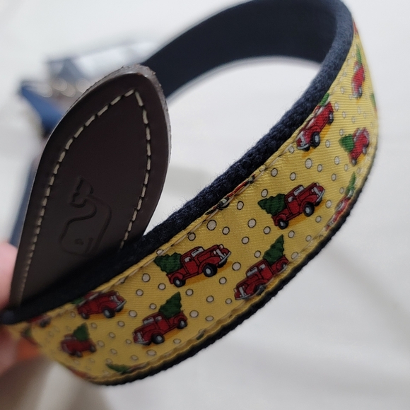 NWT Vineyard Vines Boy's Xmas Truck and Tree Canvas Club Belt Yellow 28 - Picture 4 of 5